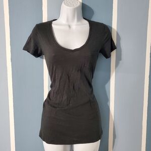 Vintage Retired Design Victoria's Secret Black Short Sleeve Pocket Tee